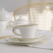 Serwis kawowy porcelanowy na 12 osób NAOMI GOLD 10