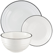 Nowoczesny zestaw talerzy porcelanowych do obiadu Villa Italia 