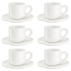 Komplet filiżanek porcelanowych 200 ml 6 sztuk MESTIERE WHITE
