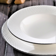 Serwis obiadowy porcelanowy na 12 osób BARI PLATIN 7