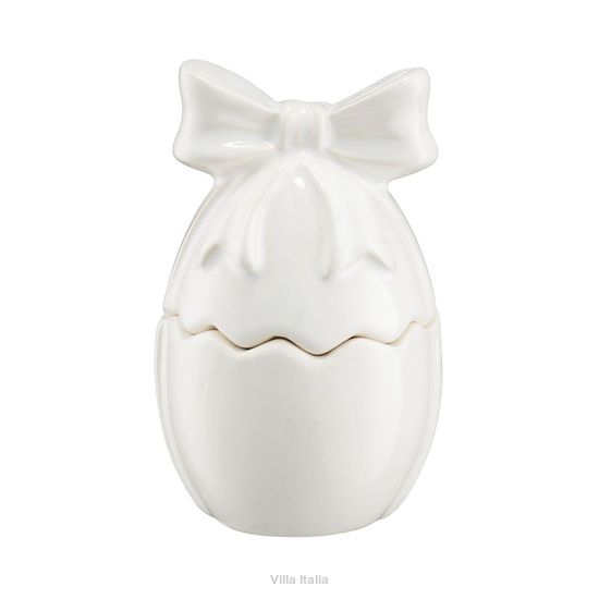 dekoracja wielkanocna jajko ceramiczne - pojemnik na sól i pieprz