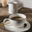 Serwis obiadowo kawowy porcelanowy na 6 osób PILLAR 4