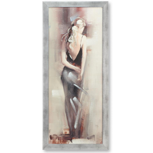 Obraz na płótnie Kobieta w czarnej sukni 40 x 100 cm