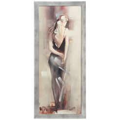 Obraz na płótnie Kobieta w czarnej sukni 40 x 100 cm