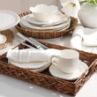 Eleganckie porcelanowe obrączki na serwetki do nakrycia stołu