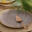Talerz do ciasta szklany 28 cm FIBER Beige 2