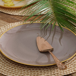 Talerz do ciasta szklany 28 cm FIBER Beige 1