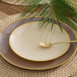 Talerz do ciasta szklany 28 cm FIBER Beige 4