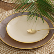 Talerz do ciasta szklany 28 cm FIBER Beige 4