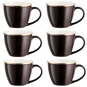 Zestaw filiżanek porcelanowych jumbo 550 ml 6 sztuk CHOCO