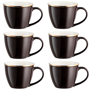 Zestaw filiżanek porcelanowych jumbo 550 ml 6 sztuk CHOCO