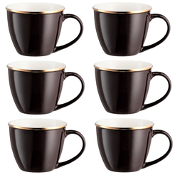 Zestaw filiżanek porcelanowych jumbo 550 ml 6 sztuk CHOCO