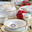 Waza porcelanowa 3 litry złoty pasek LATINA GOLD  2