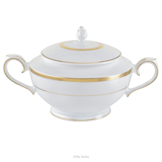 Waza porcelanowa 3 litry złoty pasek LATINA GOLD 