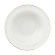 Miska na sałatkę porcelanowa z tłoczonym wzorem i złotą obwódką