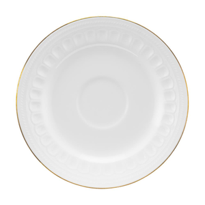 Spodek pod filiżankę porcelanowy 16 cm porcelanowy MESYNA GOLD