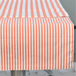 Bieżnik dwustronny w paski i prążki 45x145 cm pomarańczowy LINEA 1