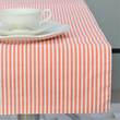 Bieżnik dwustronny w paski i prążki 45x145 cm pomarańczowy LINEA 4
