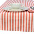Bieżnik dwustronny w paski i prążki 45x145 cm pomarańczowy LINEA  11