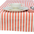 Bieżnik dwustronny w paski i prążki 45x145 cm pomarańczowy LINEA 11