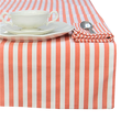 Bieżnik dwustronny w paski i prążki 45x145 cm pomarańczowy LINEA 12