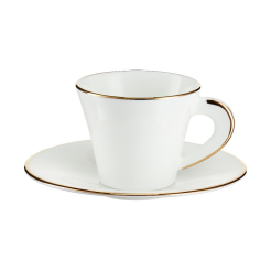 Filiżanka do espresso porcelanowa 100 ml ze spodkiem NAOMI GOLD