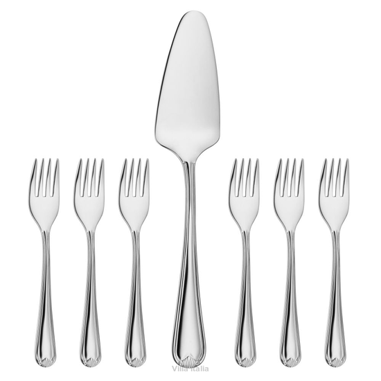 eleganckie widelczyki do ciasta z łopatką