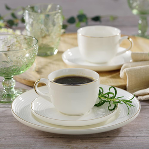 Serwis obiadowo kawowy na 12 osób porcelanowy RIANON