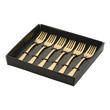 Komplet widelczyków do ciasta 6 sztuk ANTIQUE GOLD 4