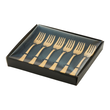 Komplet widelczyków do ciasta 6 sztuk ANTIQUE GOLD 6
