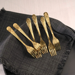 Komplet widelczyków do ciasta 6 sztuk ANTIQUE GOLD 3