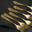 Komplet widelczyków do ciasta 6 sztuk ANTIQUE GOLD 1