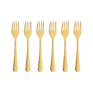 Komplet widelczyków do ciasta 6 sztuk ANTIQUE GOLD