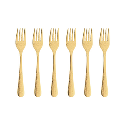 Komplet widelczyków do ciasta 6 sztuk ANTIQUE GOLD