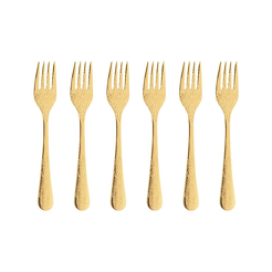 Komplet widelczyków do ciasta 6 sztuk ANTIQUE GOLD