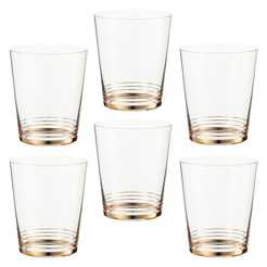 Zestaw szklanek 350 ml 6 sztuk LIMPIO GOLD