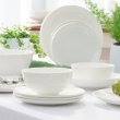 Serwis obiadowy porcelanowy Komplet talerzy na 12 osób BOSTON white 12