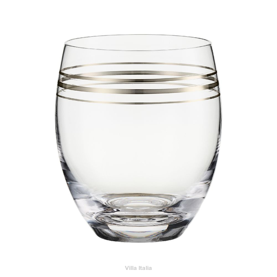 Elegancka szklanka do drinków dekorowana platyną