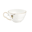 filiżanka ręcznie dekorowana złotem porcelanowa - zdjęcie drugiej strony