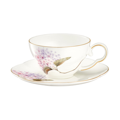 Filiżanka do herbaty porcelanowa 200 ml ze spodkiem MAGIC BLOOMS