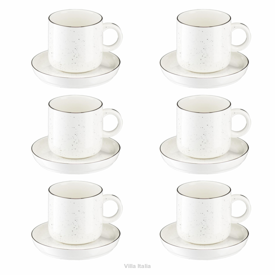 Komplet filiżanek porcelanowych 320 ml 6 sztuk POLVERE