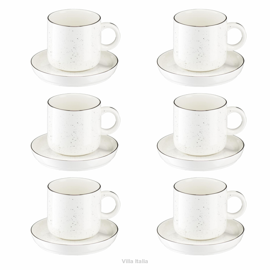 Komplet filiżanek porcelanowych 320 ml 6 sztuk POLVERE