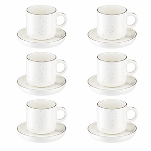 Komplet filiżanek porcelanowych 320 ml 6 sztuk POLVERE