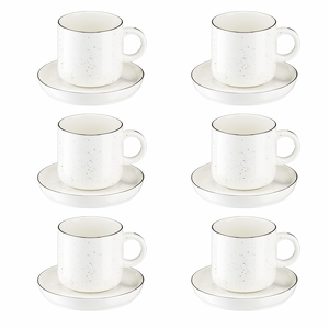 Komplet filiżanek porcelanowych 320 ml 6 sztuk POLVERE