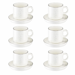 Komplet filiżanek porcelanowych 320 ml 6 sztuk POLVERE