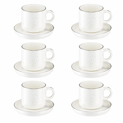 Komplet filiżanek porcelanowych 320 ml 6 sztuk POLVERE