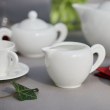 Serwis obiadowo kawowy porcelanowy na 12 osób z wazą NAOMI WHITE 20