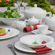 Serwis obiadowo kawowy porcelanowy na 12 osób z wazą NAOMI WHITE 2