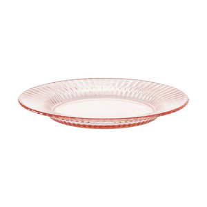 Talerzyk deserowy szklany różowy 21 cm RAGGIO