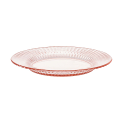 Talerzyk deserowy szklany różowy 21 cm RAGGIO